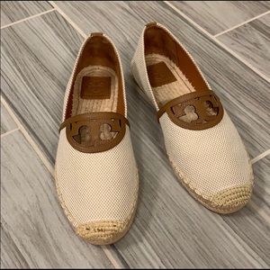 Tory Burch Sidney Espadrille Canvas/Calf Leather